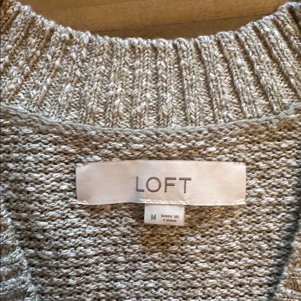LOFT Women's Textured Green Cardigan - Picture 11 of 11